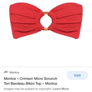 ISO Montce Scrunch Tori Top in crimson red